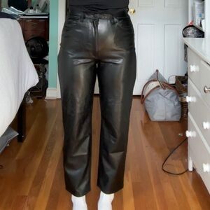 Abercrombie cropped leather pants